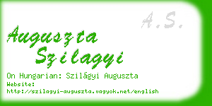 auguszta szilagyi business card