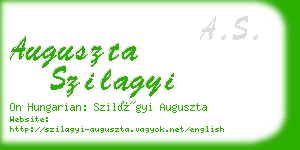 auguszta szilagyi business card